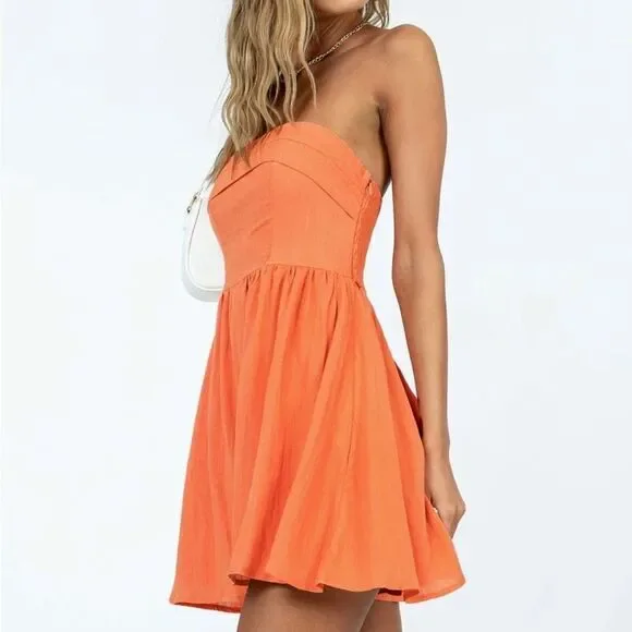 Princess Polly KEHLANI ROMPER ORANGE US 12 - Picture 2 of 6